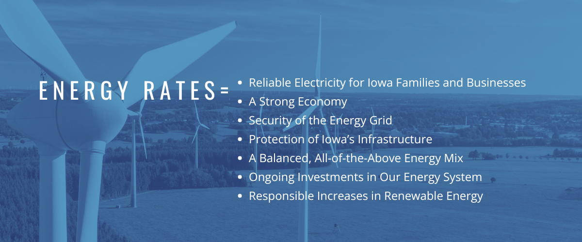 Graphic that includes energy rates features in the article.